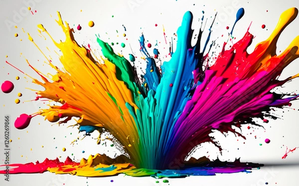 Fototapeta Exploding Paint colours 6