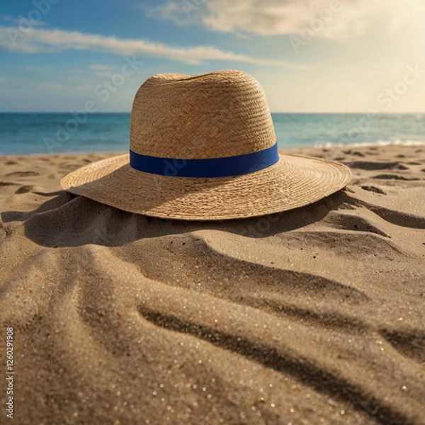 Fototapeta hat on the beach