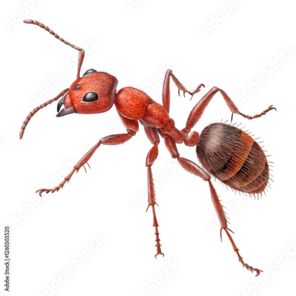 Fototapeta Rare Fire Ant in transparent background