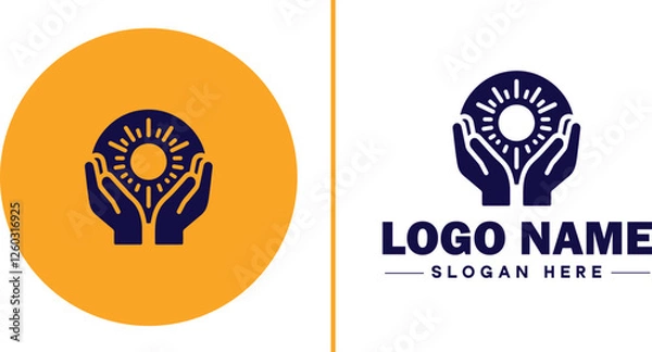 Fototapeta Volunteer Organization icon Nonprofit organization Charitable organization Community service group flat logo sign symbol editable vector