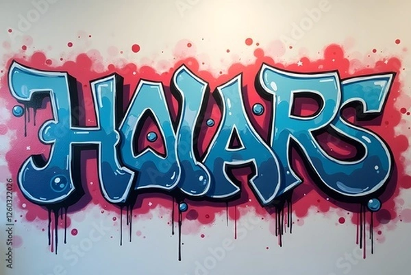 Fototapeta A 3D-style graffiti that makes a wall appear completely transparent.