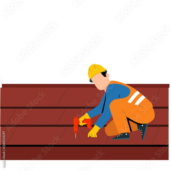 Fototapeta rooftop work