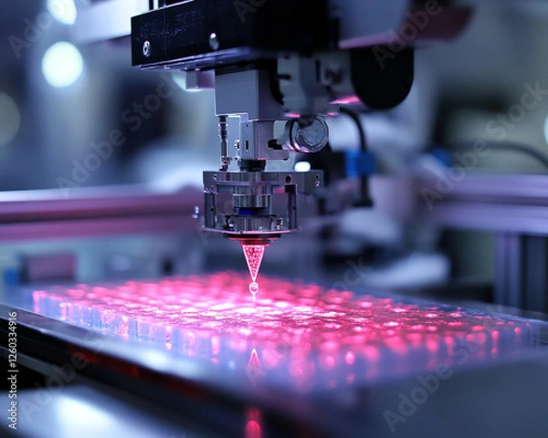 Obraz High tech bioprinter creating custom skin grafts with precision