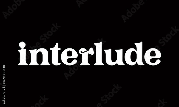 Obraz interlude logotype, bold and fun 