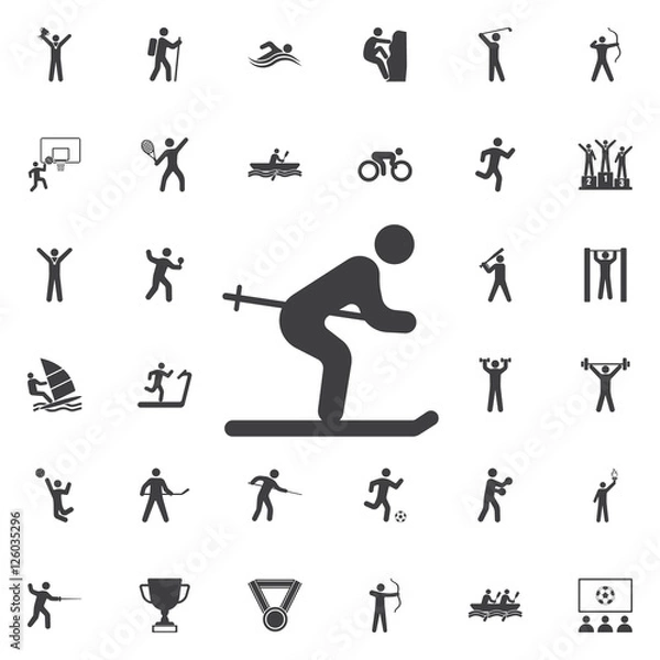 Fototapeta ski icon