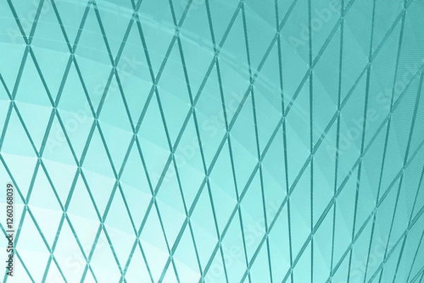 Fototapeta Geometric Clear Teal Color Shapes and Patterns Abstract Background for Bold Designs