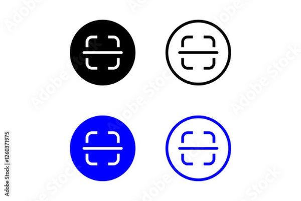 Fototapeta Scanner icon. Set of QR code scanner