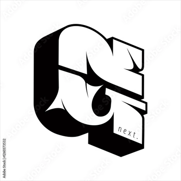 Obraz isometric next generation stack typography