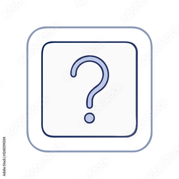 Obraz question mark in a square icon, question mark in a square vector illustration-question mark in a square perfect for question mark in a square logos and icons
