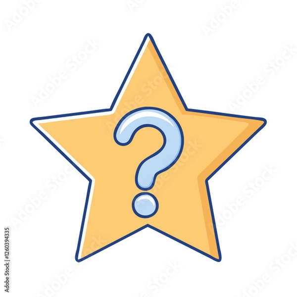 Obraz question mark in a star icon, question mark in a star vector illustration-question mark in a star perfect for question mark in a star logos and icons