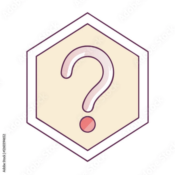 Obraz question mark in hexagon icon, question mark in hexagon vector illustration-question mark in hexagon perfect for question mark in hexagon logos and icons