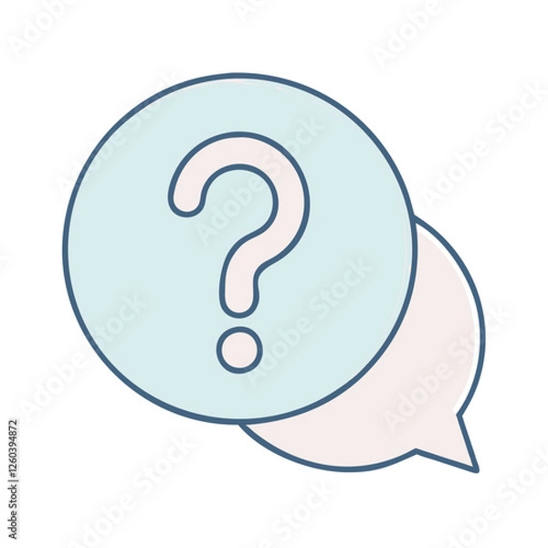 Fototapeta question mark in speech bubble icon, question mark in speech bubble vector illustration-question mark in speech bubble perfect for question mark in speech bubble logos and icons