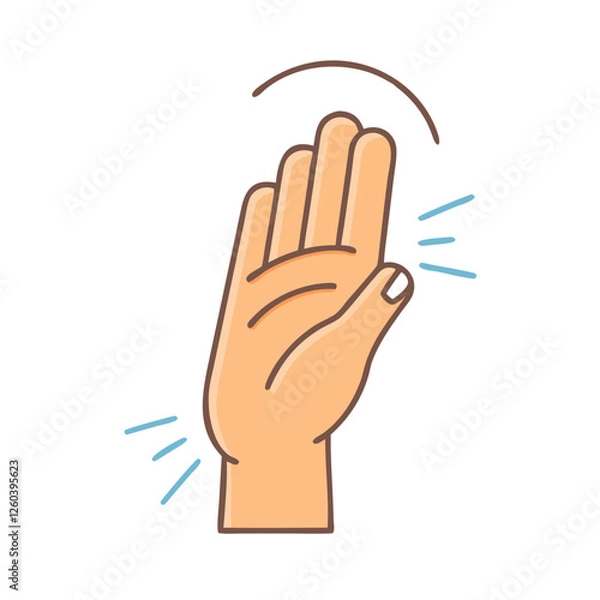 Obraz raised hand icon, raised hand vector illustration-raised hand perfect for raised hand logos and icons