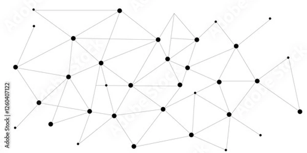 Fototapeta Network Connecting dot polygon background. Global network concept and communication technology. Digital technology background and network connection. vector illustration.