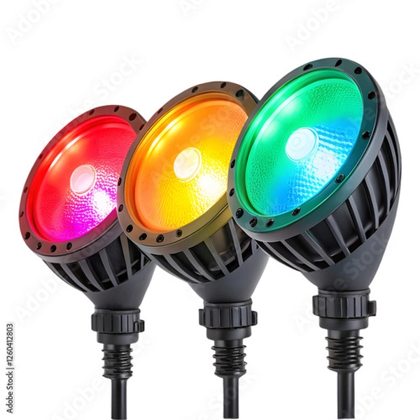 Fototapeta REG Lights in isolate white background