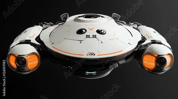 Obraz Futuristic Robot Spaceship Explores Next Generation Technology