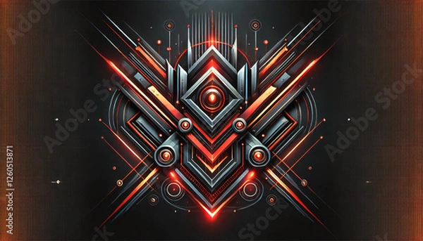 Obraz 赤と黒のメカニカルデザイン