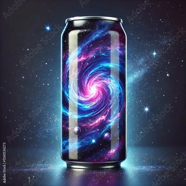 Obraz Galactic Energy Drink – Cosmic Beverage Concept