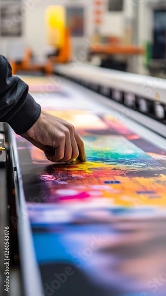 Obraz Large Format Printing Process: Colorful Graphic Design