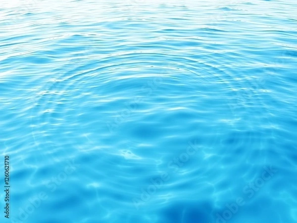 Fototapeta A tranquil painting of a wave with a serene blue and white circle, tranquil, abstract, relaxation