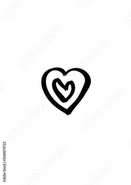 Obraz Double Heart Doodle
