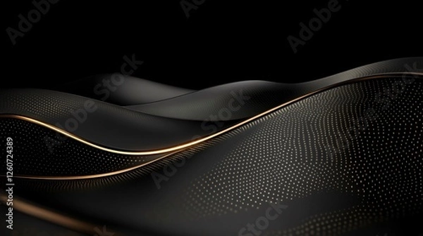 Obraz Premium Abstract Minimalist Black Background