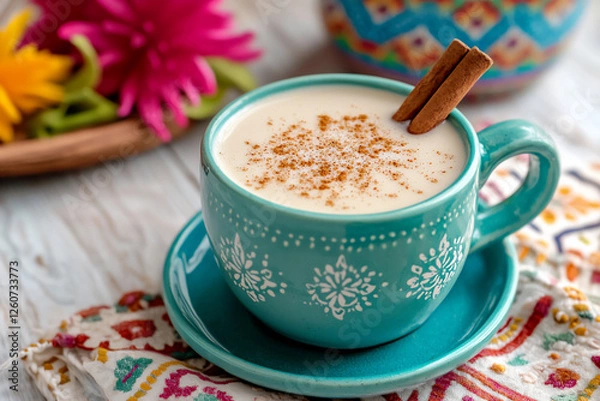 Fototapeta  horchata latte close-up