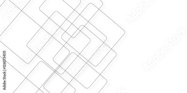 Fototapeta Abstract background with white colors lines pattern texture. squares in bright light with soft shadows as pattern. Geometric vector pattern, repeating thin linear square diamond shape and rectangle.