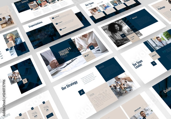 Fototapeta Services & Pricing Presentation Slide Deck Template
