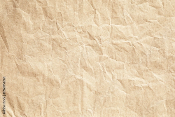 Fototapeta Brown crumple paper texture background