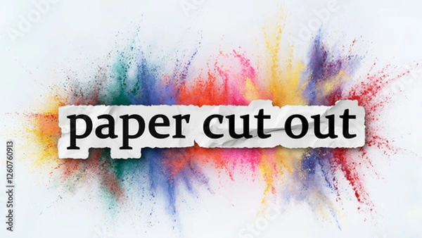 Obraz Modern Analog Paper Cutout Titles