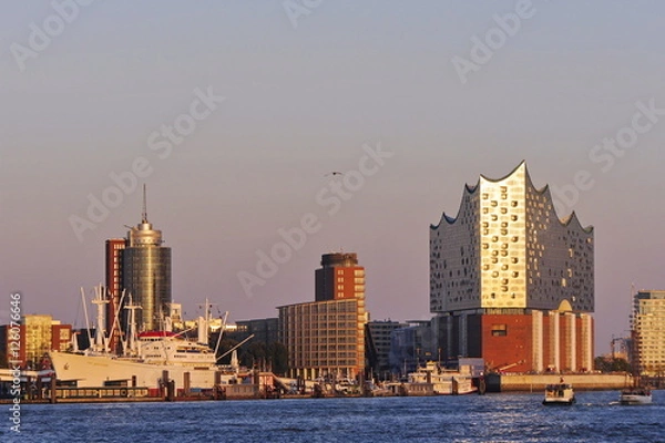 Obraz Stadtansicht mit Elbphilharmonie