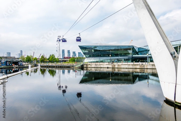 Obraz View of the London cable car over the River Thames