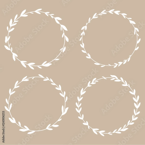 Obraz Gold laurel wreaths, Laurel wreath set, laurel wreath collection	