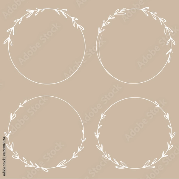 Obraz Gold laurel wreaths, Laurel wreath set, laurel wreath collection