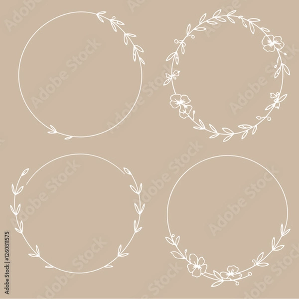 Obraz Gold laurel wreaths, Laurel wreath set, laurel wreath collection