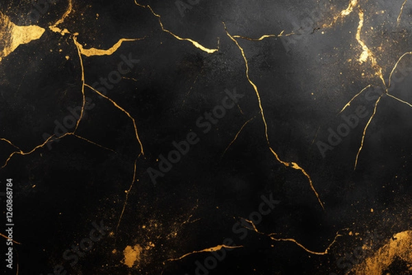 Obraz Texture marmo nero & oro