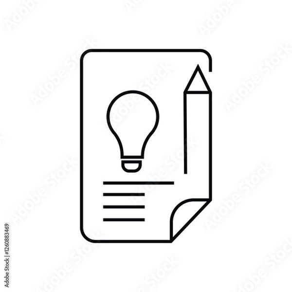 Obraz Vector line icon for brief