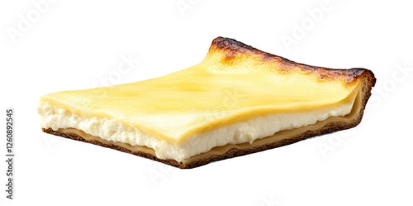 Fototapeta Delicious basque cheesecake a dessert experience isolated on transparent background png
