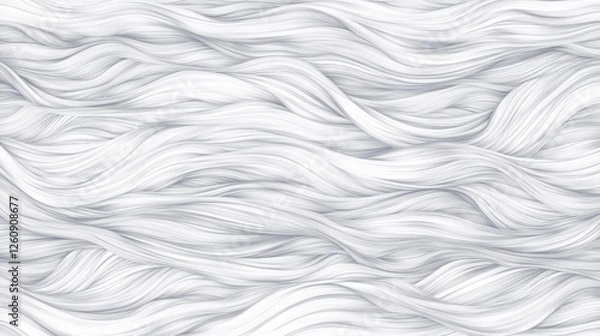 Fototapeta Modern minimalist seamless white waves gently undulate across the background.