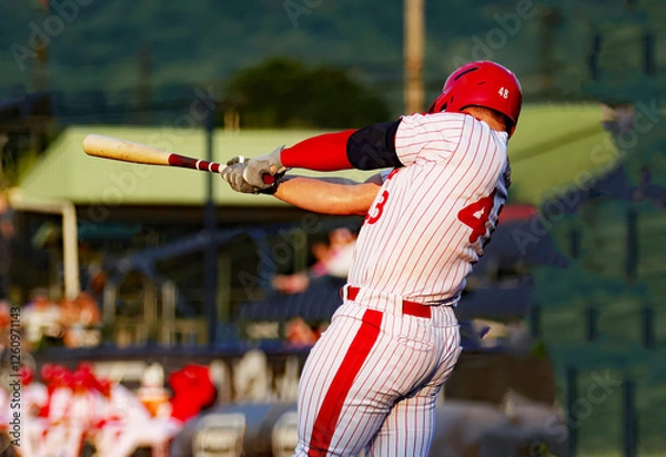 Fototapeta cropped baseball hitter