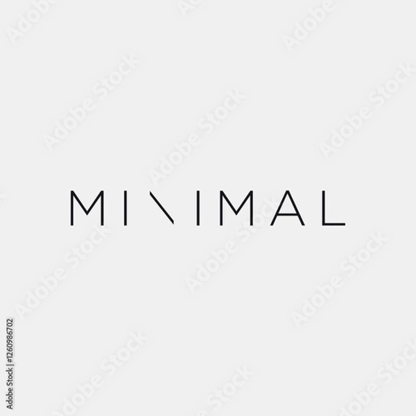 Obraz Vector minimal text logo design