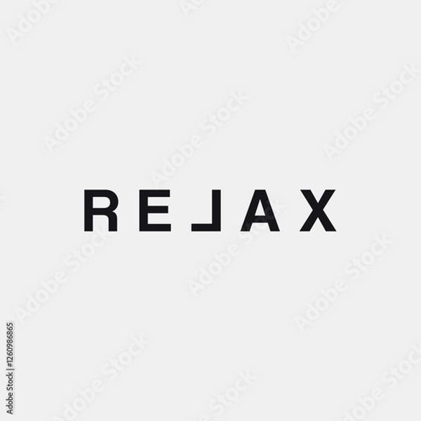 Fototapeta Vector relax text logo design