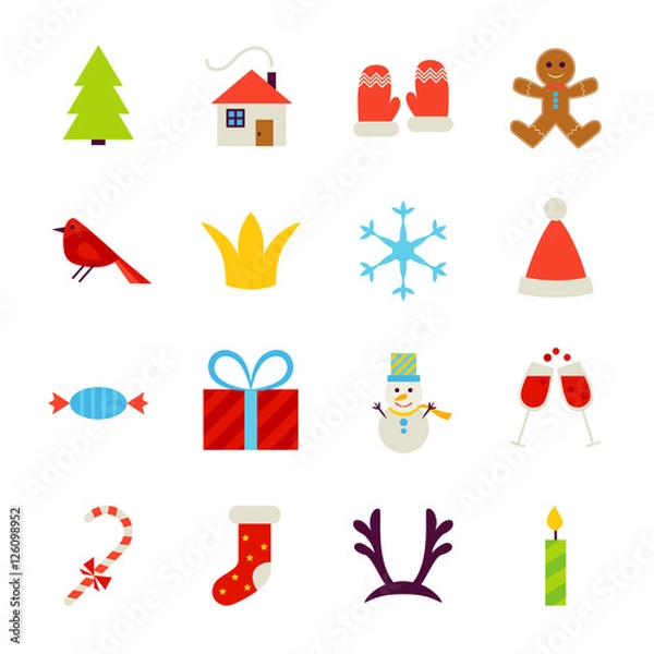 Fototapeta New Year Objects