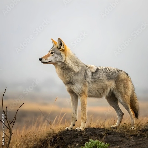 Fototapeta gray wolf in the wild