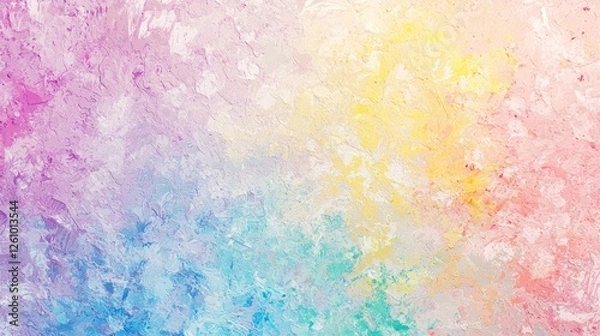 Fototapeta This captivating artwork features an array of soft, bright colors intermingling to create a dreamlike atmosphere