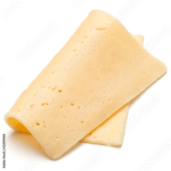 Fototapeta cheese slice isolated on white background cutout