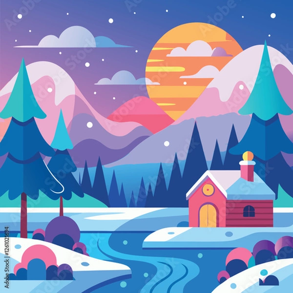 Fototapeta winter background 