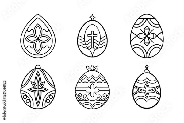 Obraz Easter Sunday vector ornament pack