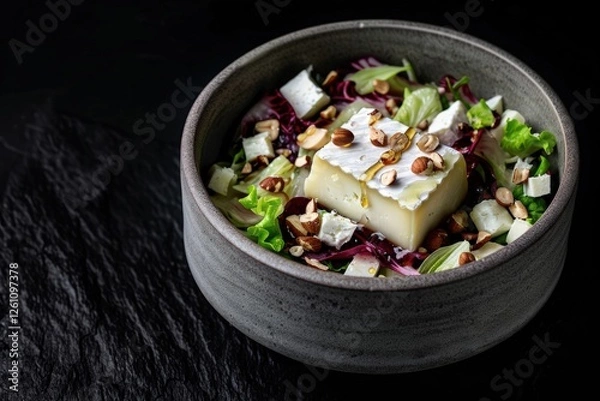 Fototapeta Honey and Hazelnut Harmony with Taleggio Cheese